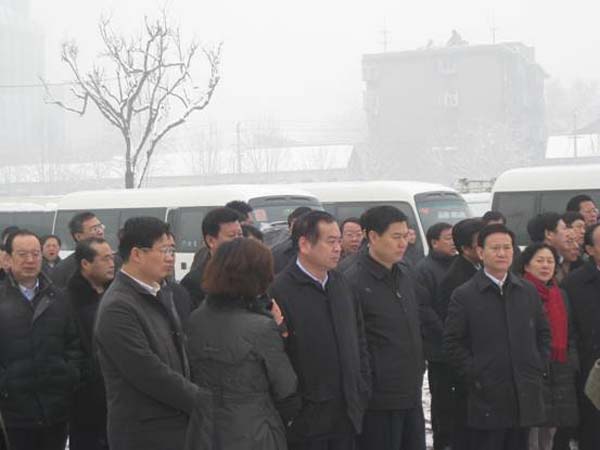 濟南市市委、市政府領(lǐng)導(dǎo)視察我院承建的歷史建筑保護工程
